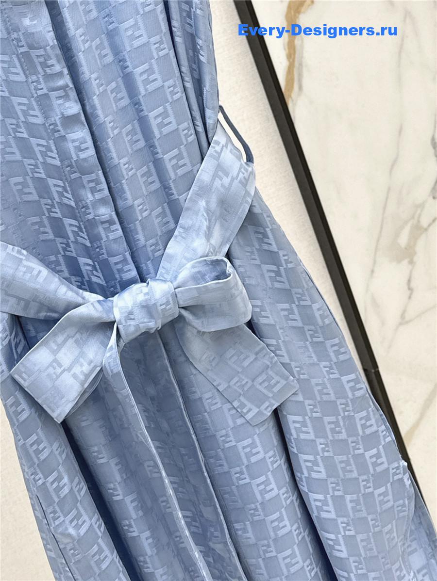 F**di blue bow-detail dress