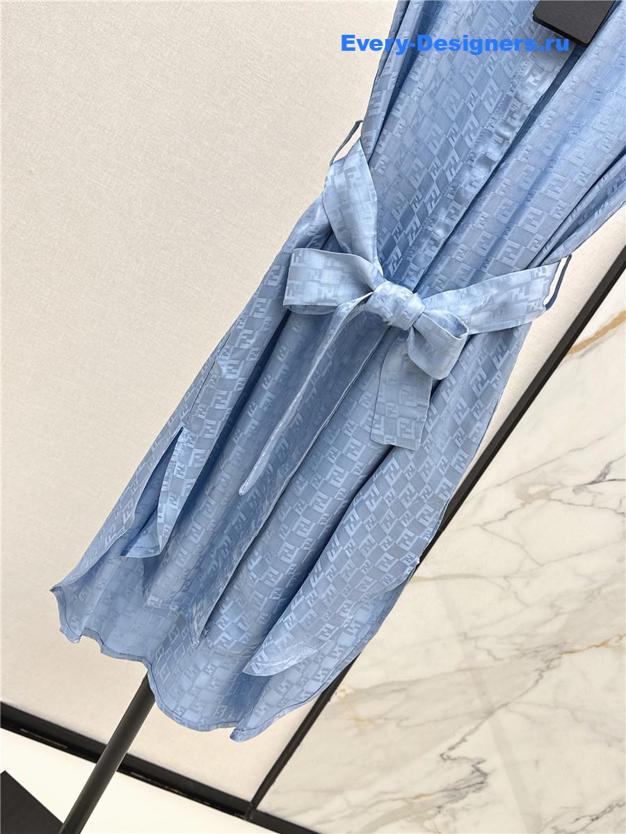 F**di blue bow-detail dress