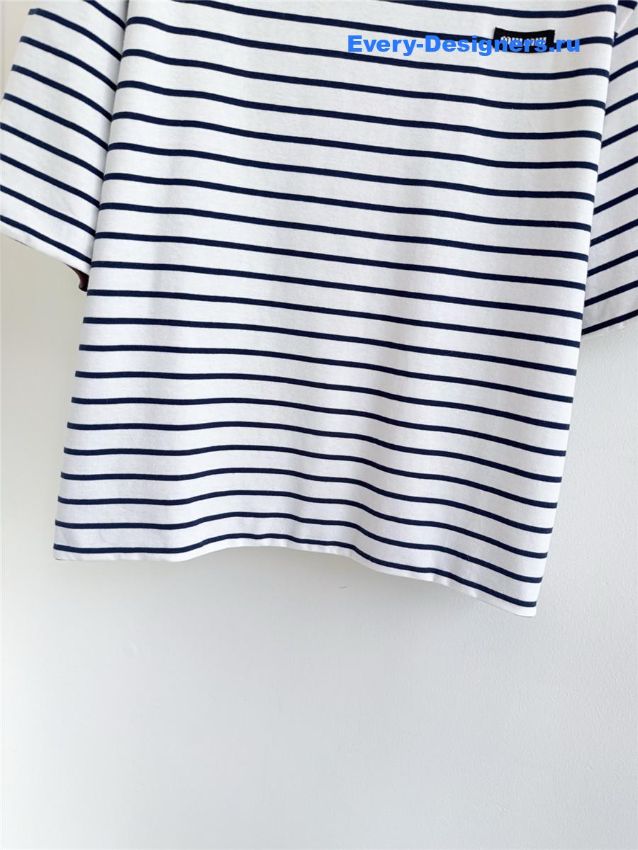 Miu Miu Striped Cotton T-Shirt