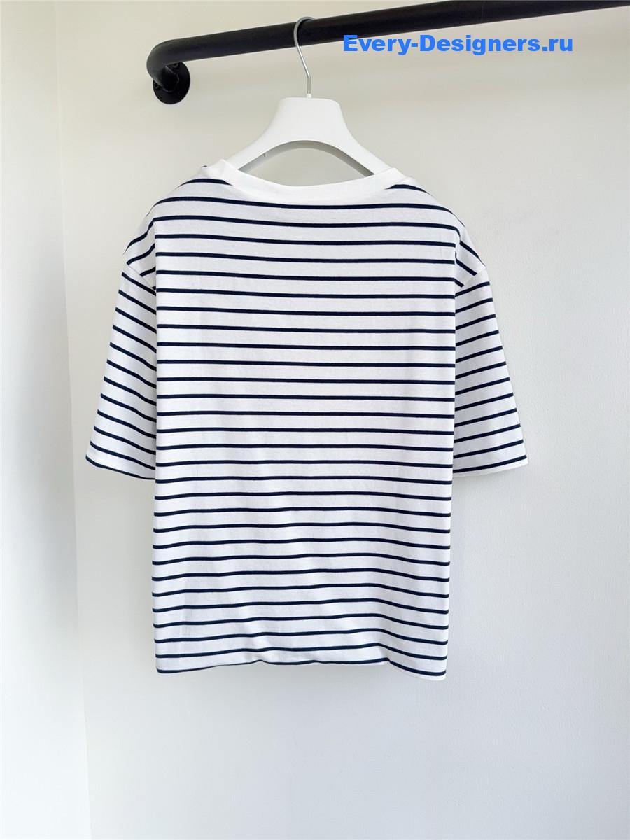 Miu Miu Striped Cotton T-Shirt