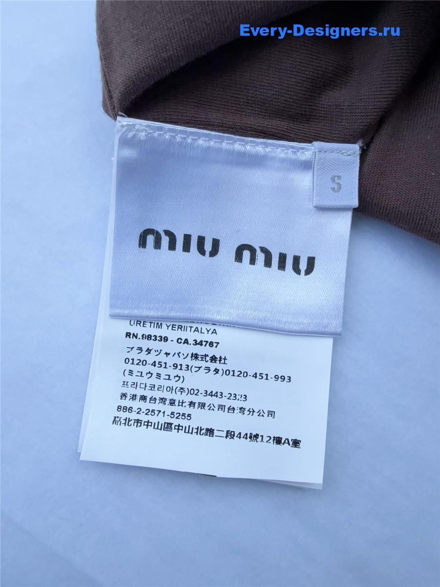 Miu Miu Striped Cotton T-Shirt