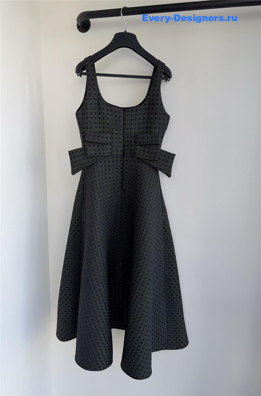 D10r black quilted microcannage dress