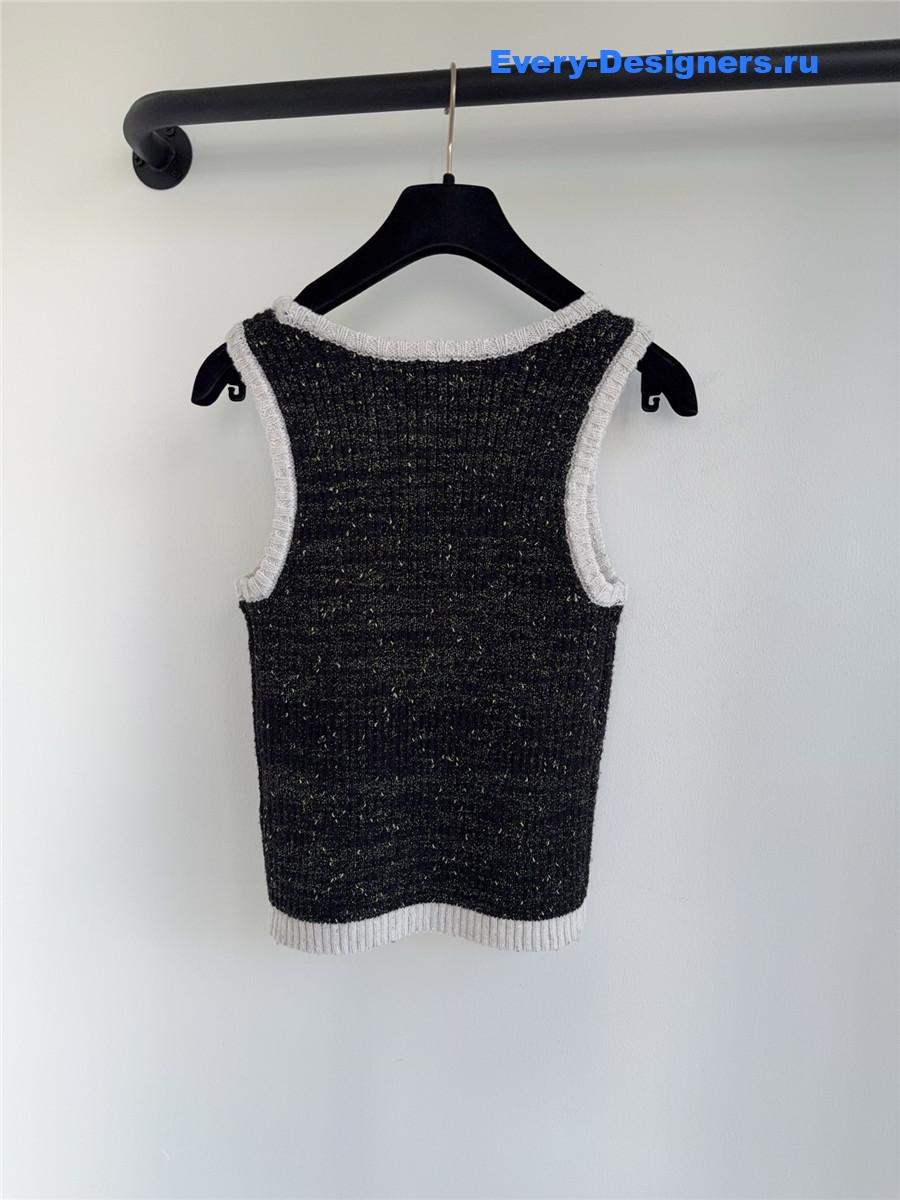 Ch**el floral jacquard knit top