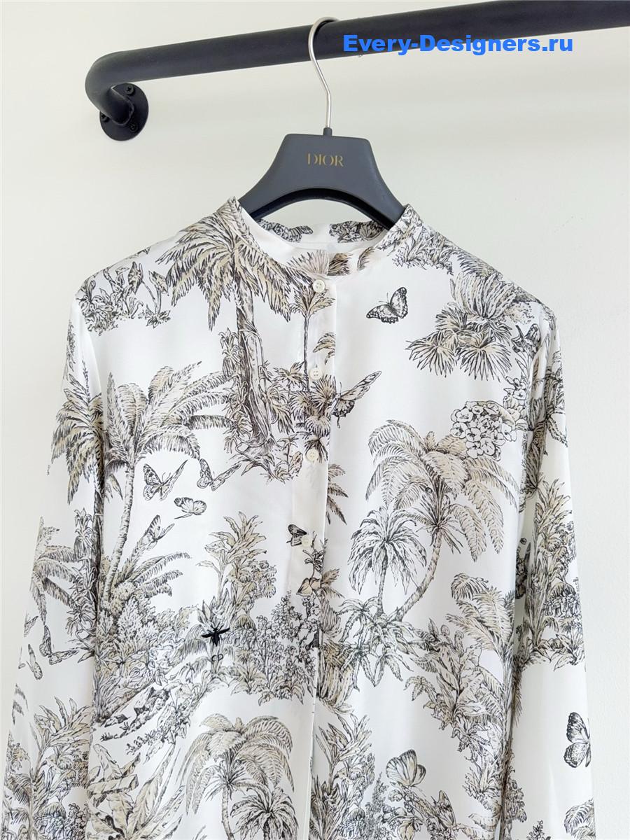 D10r white toile de jouy blouse