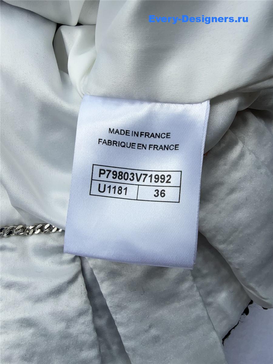 Ch**el tweed coat with sequins ruffles