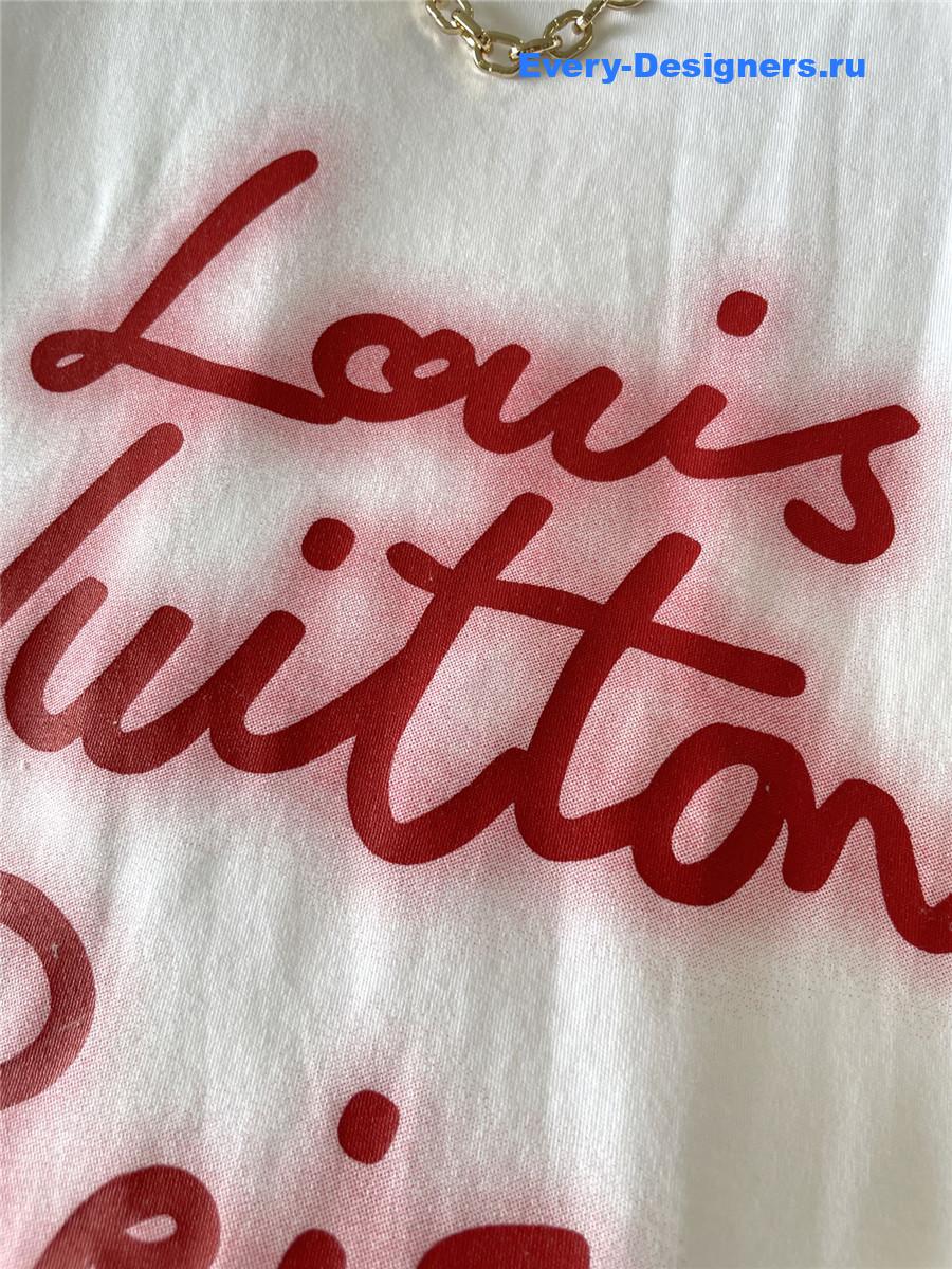 l0vis Vvtt0n cursive signature t-shirt in white