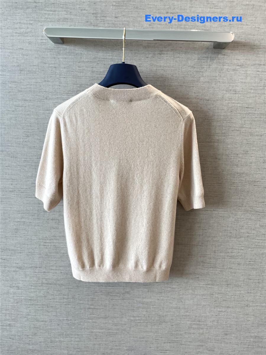 l0vis Vvtt0n beige sequin knit top