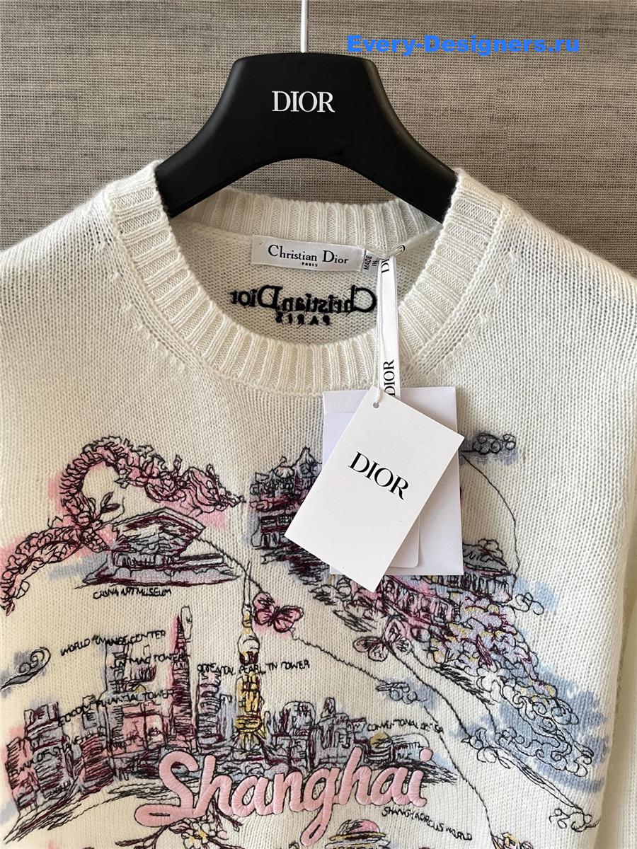 D10r souvenir embroidered cashmere sweater