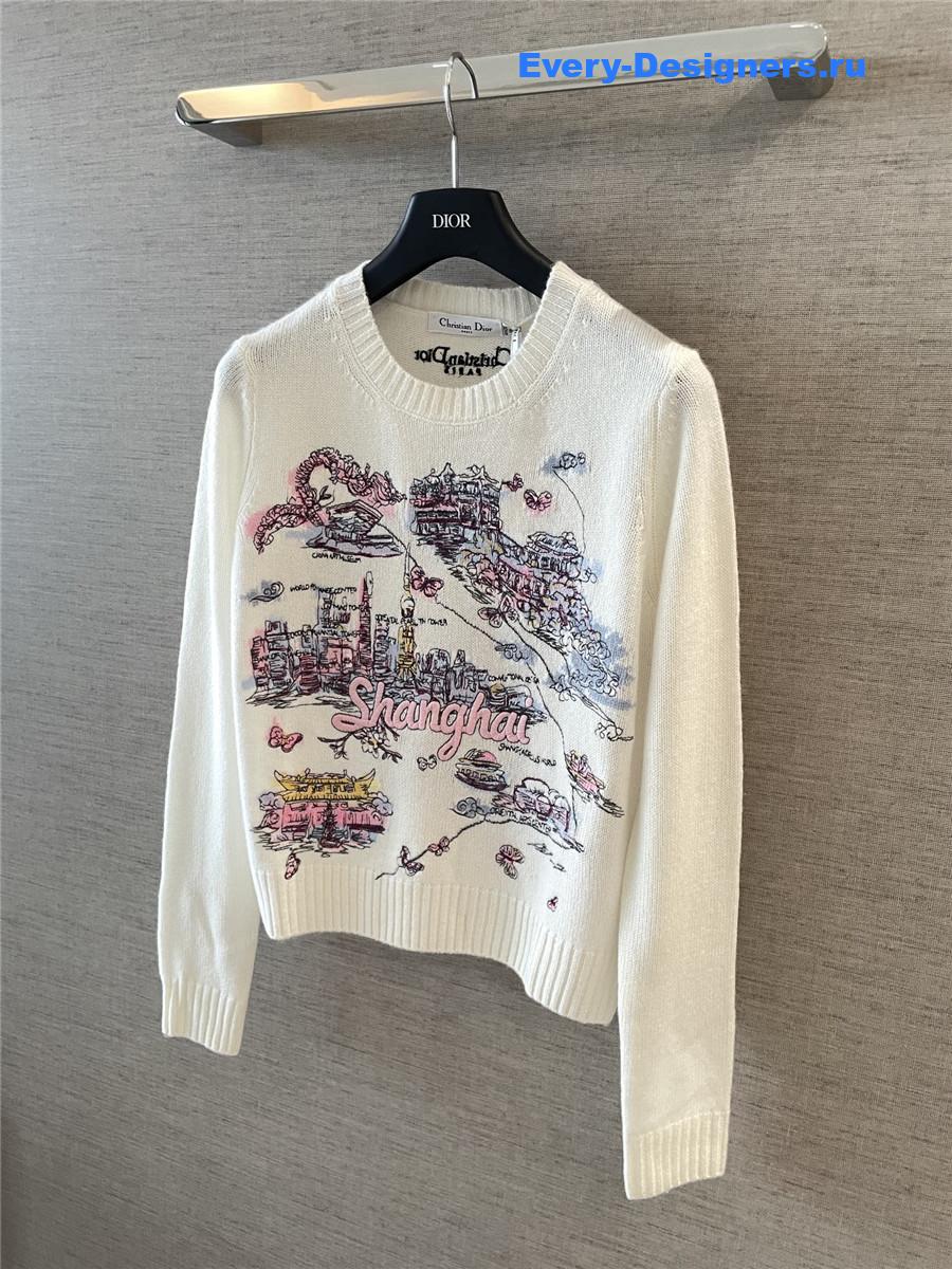 D10r souvenir embroidered cashmere sweater