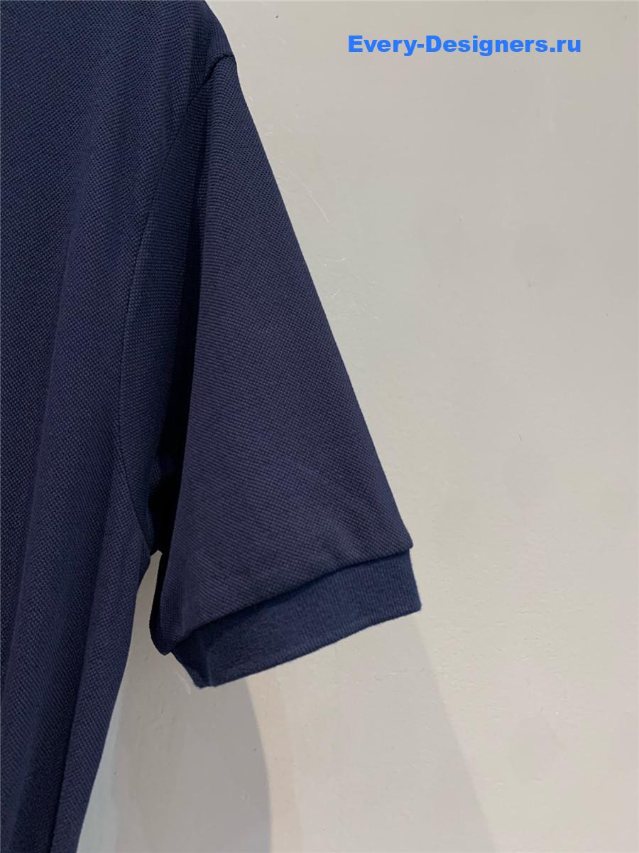 Miu Miu Dark Blue Piqué Mini-Dress