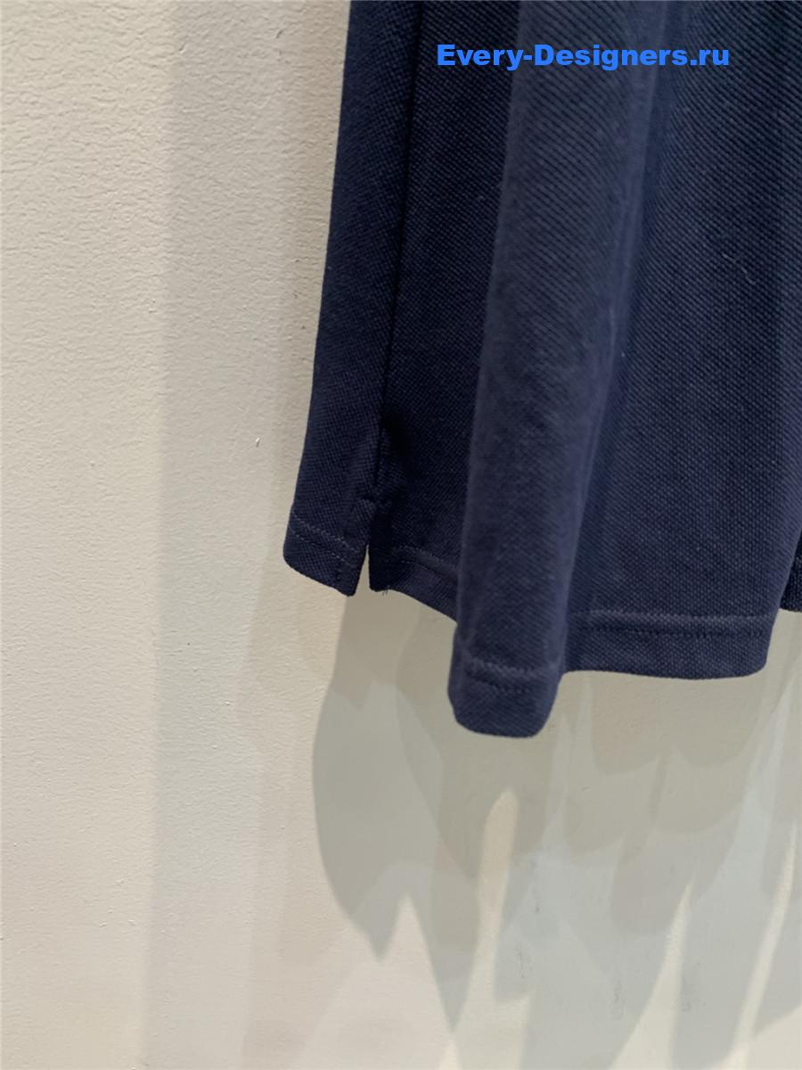 Miu Miu Dark Blue Piqué Mini-Dress