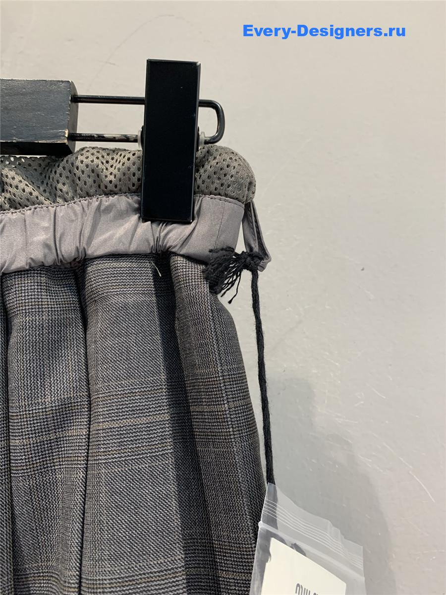 Miu Miu Slate Gray Pleated Dress