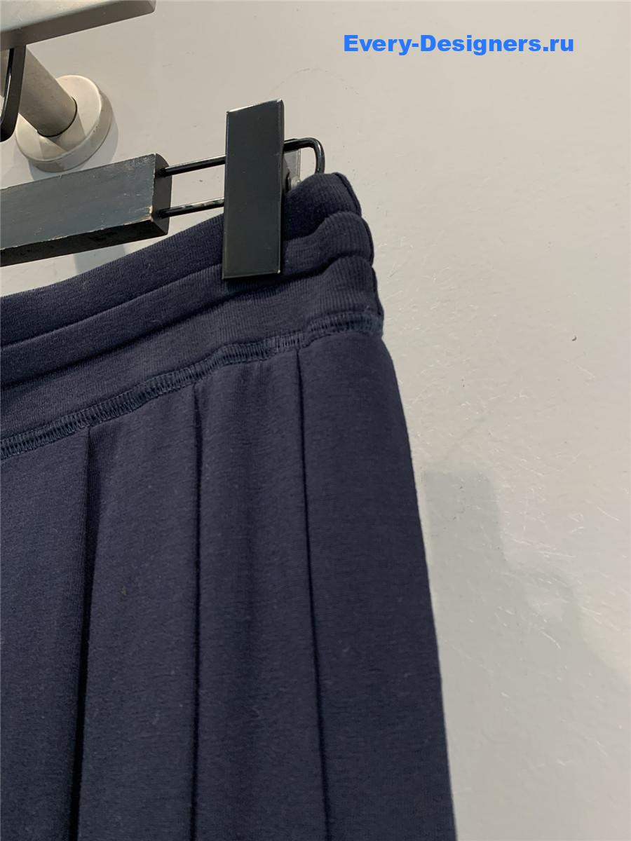 Miu Miu Blue Pleated Midi Skirt