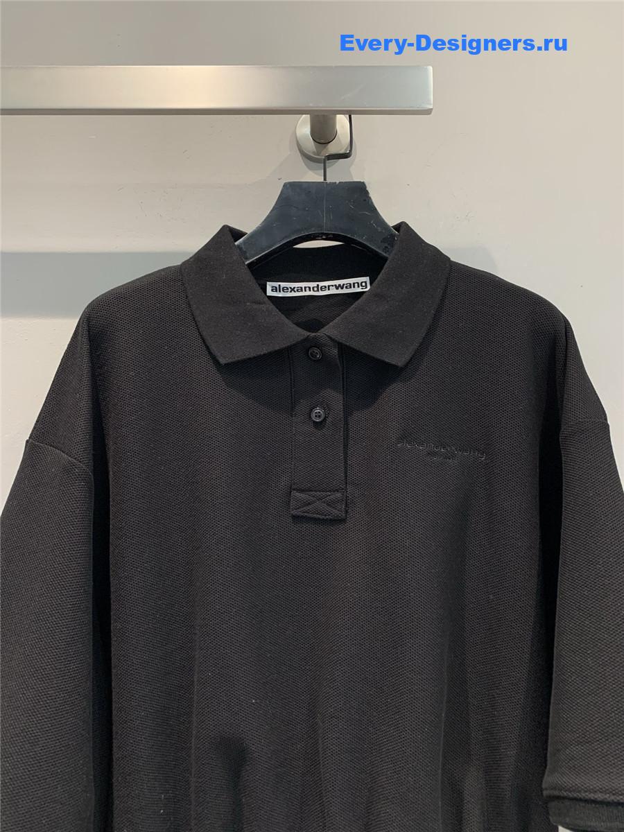 A1exa*der wang black piqué polo