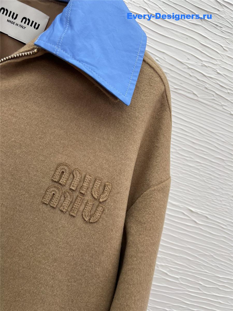 Miu Miu Camel-Hair Blouson Jacket