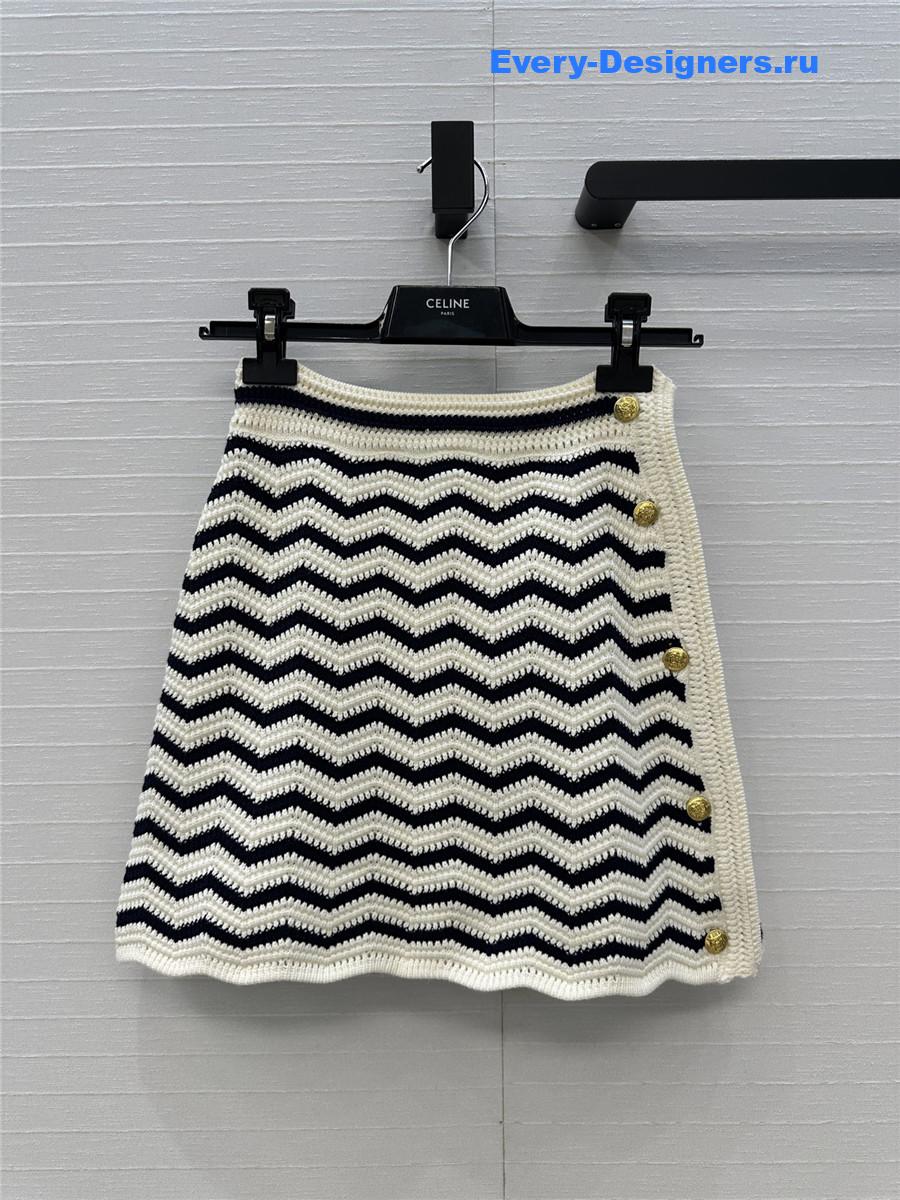 Ce1i*e wave stripe knit skirt
