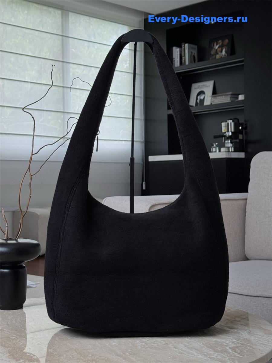 Ch**el black denim hobo bag