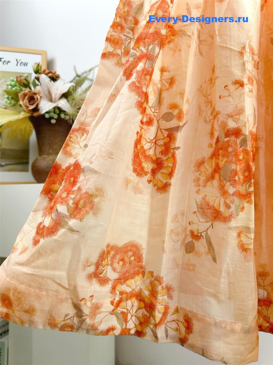 Zimme Strapless Floral Midi Dress