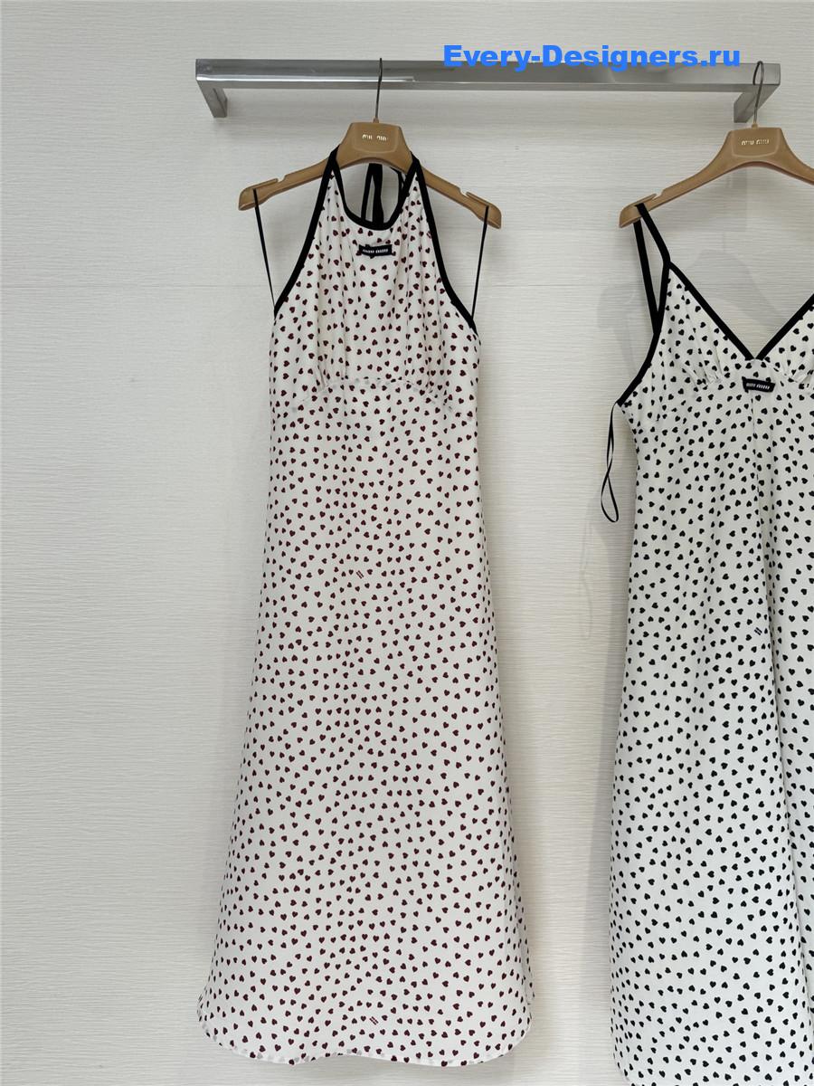 Miu Miu Pink V-Neck Suspender Dress