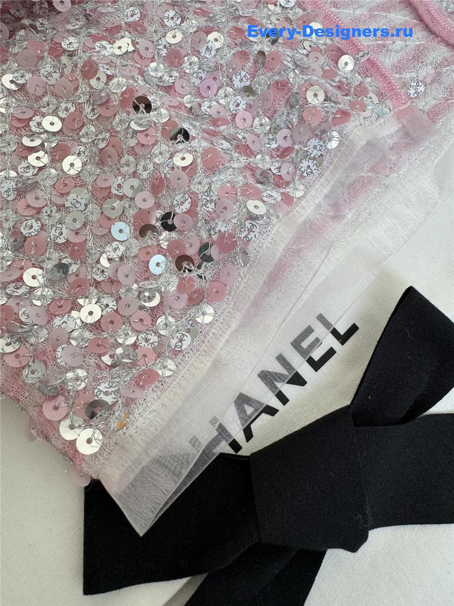 Ch**el cropped sequin cardigan