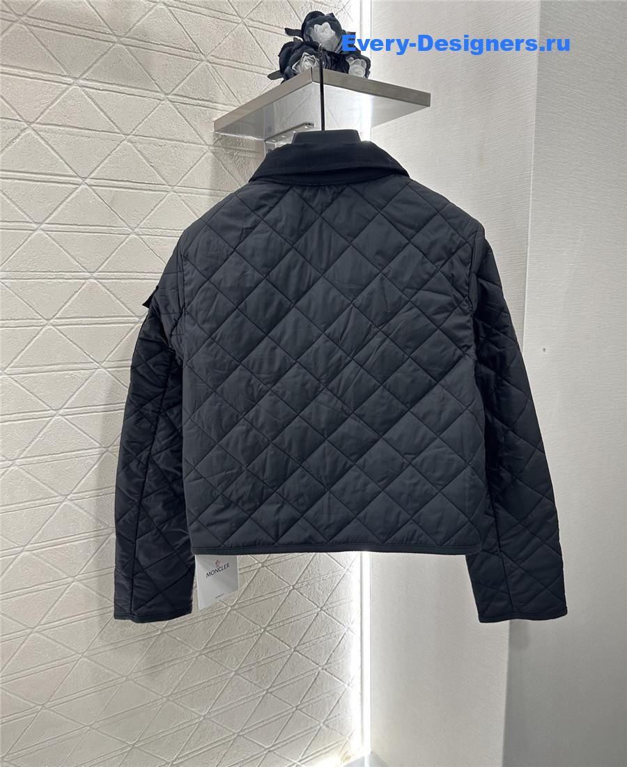 moncler black D1am0nd-quilted shirt jacket