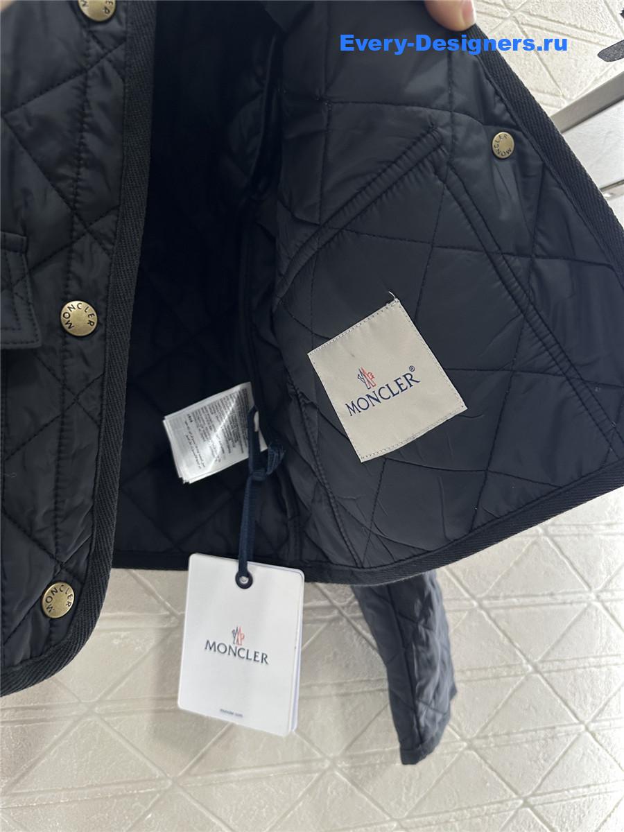 moncler black D1am0nd-quilted shirt jacket