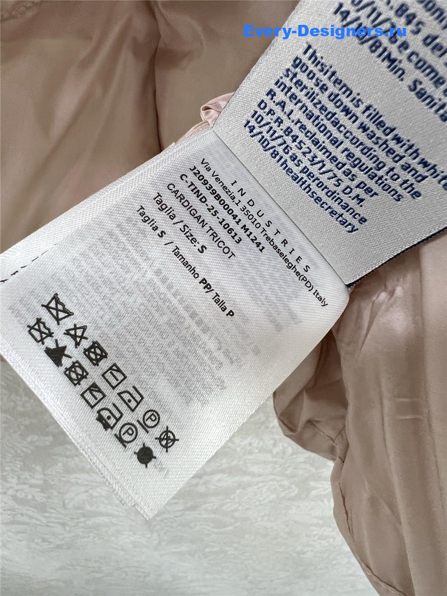 Moncler Pink Ribbed-Panel Jacket