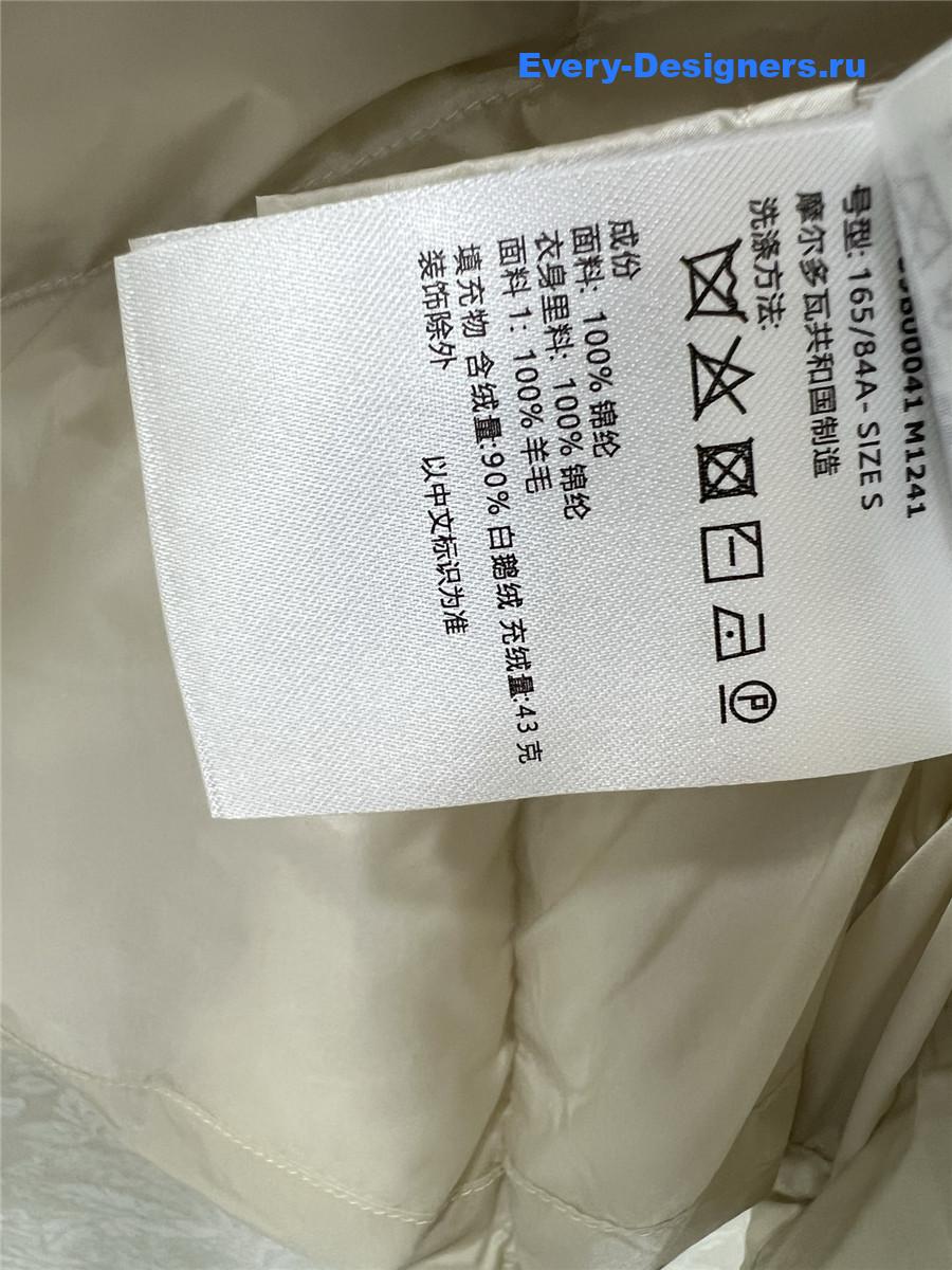 Moncler White Ribbed-Panel Jacket