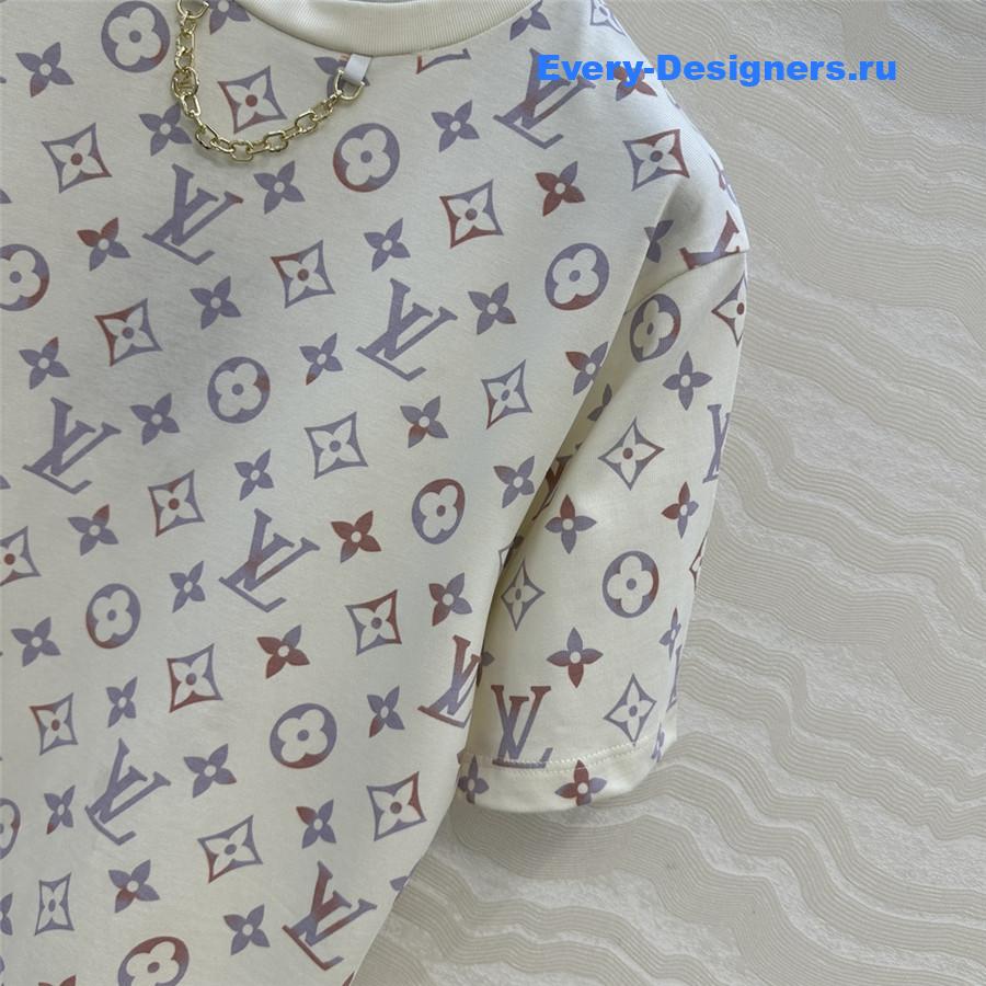 l0vis Vvtt0n lv white navy escale printed t-shirt