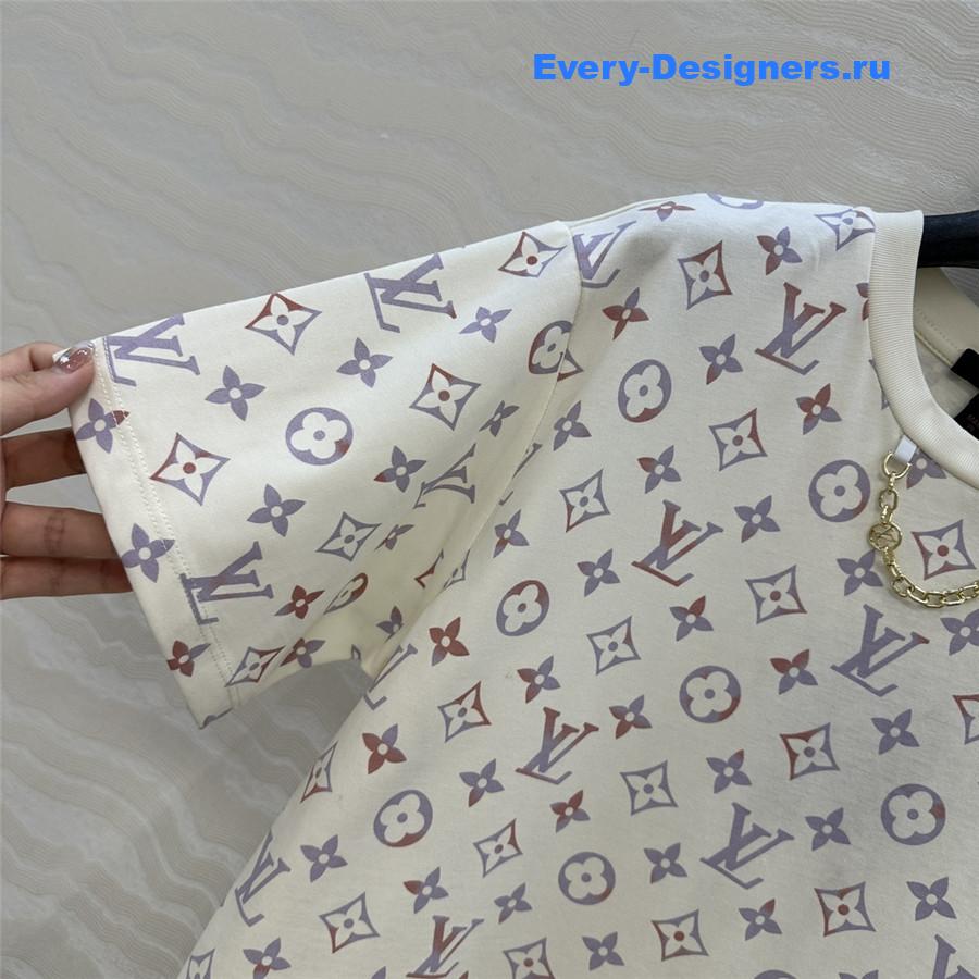 l0vis Vvtt0n lv white navy escale printed t-shirt