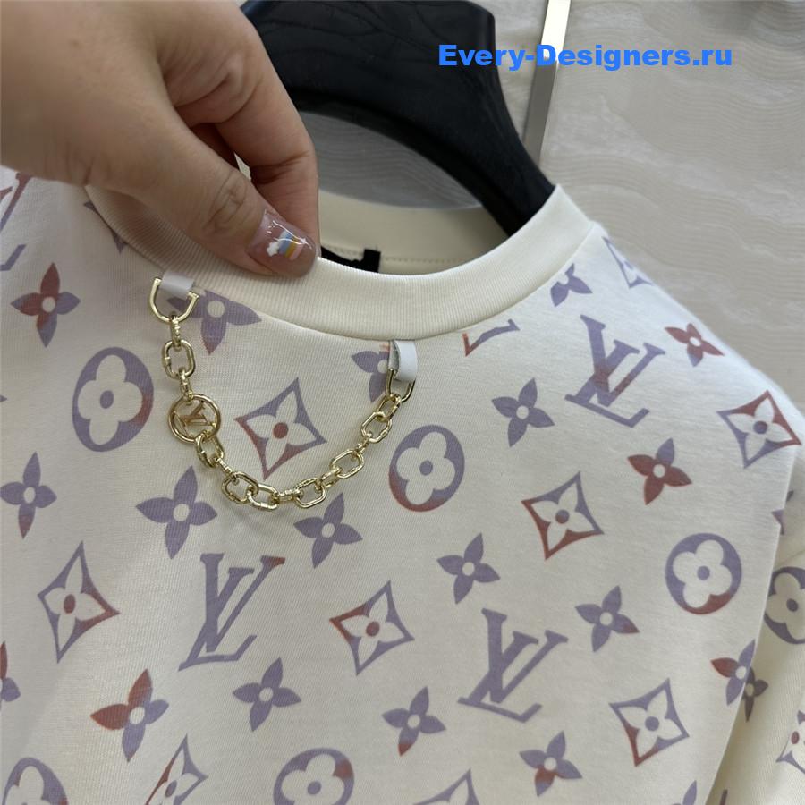 l0vis Vvtt0n lv white navy escale printed t-shirt