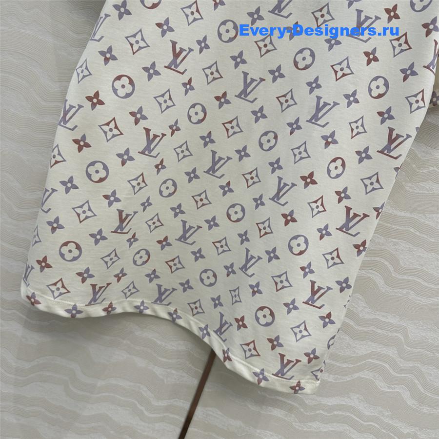 l0vis Vvtt0n lv white navy escale printed t-shirt