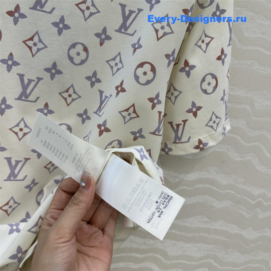 l0vis Vvtt0n lv white navy escale printed t-shirt