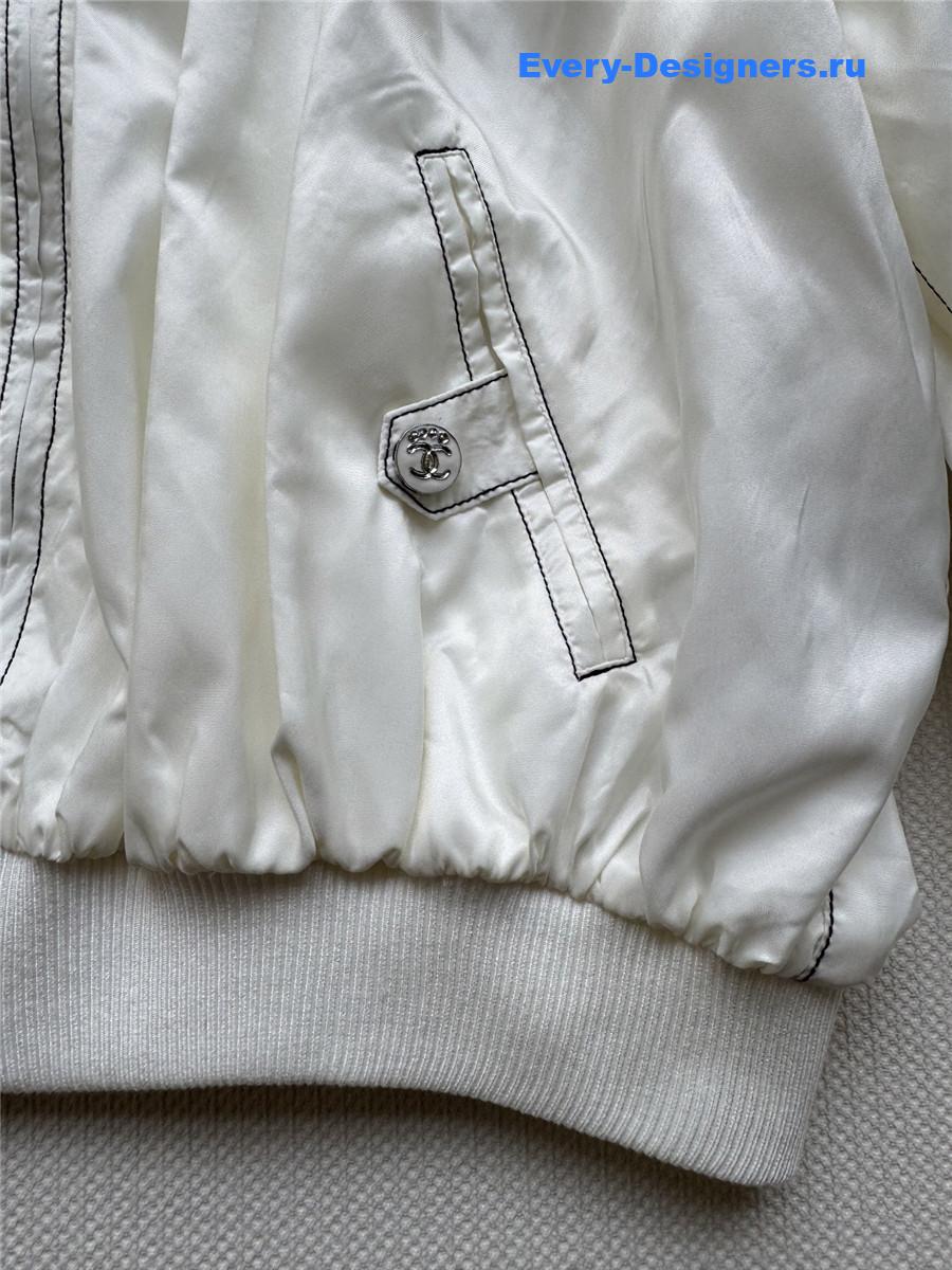 Ch**el topstitched hooded jacket