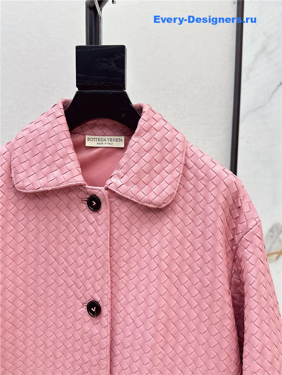 b0tt*ga Ven*ta pink intrecciato jacket