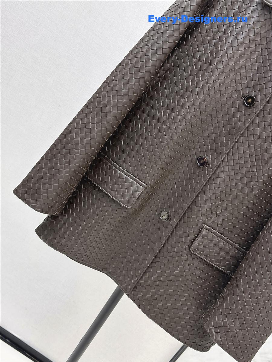 b0tt*ga Ven*ta brown intrecciato jacket