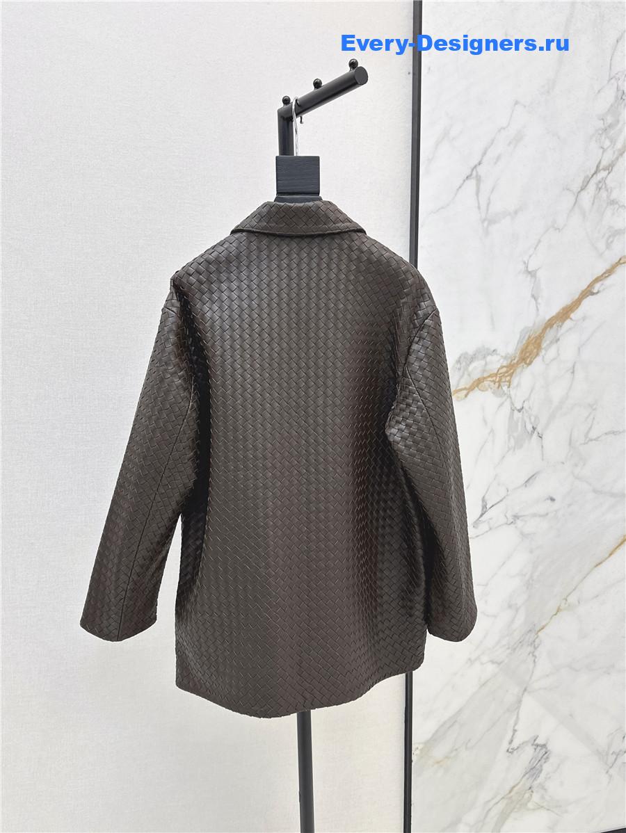 b0tt*ga Ven*ta brown intrecciato jacket