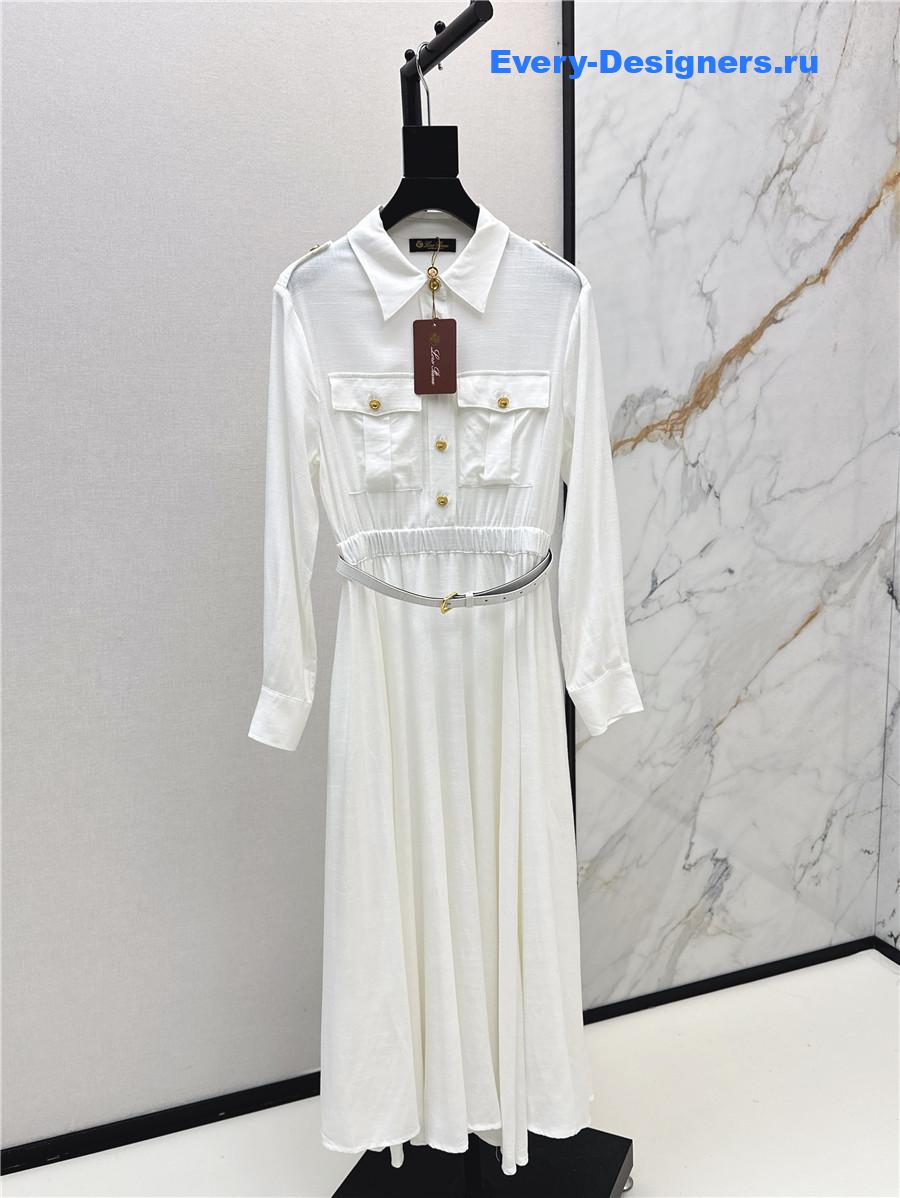 L0r0 P1ana white shirt dress