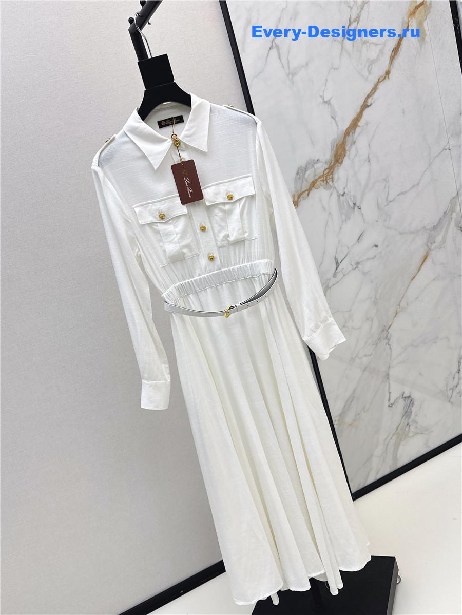 L0r0 P1ana white shirt dress