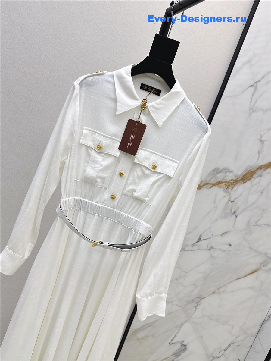 L0r0 P1ana white shirt dress