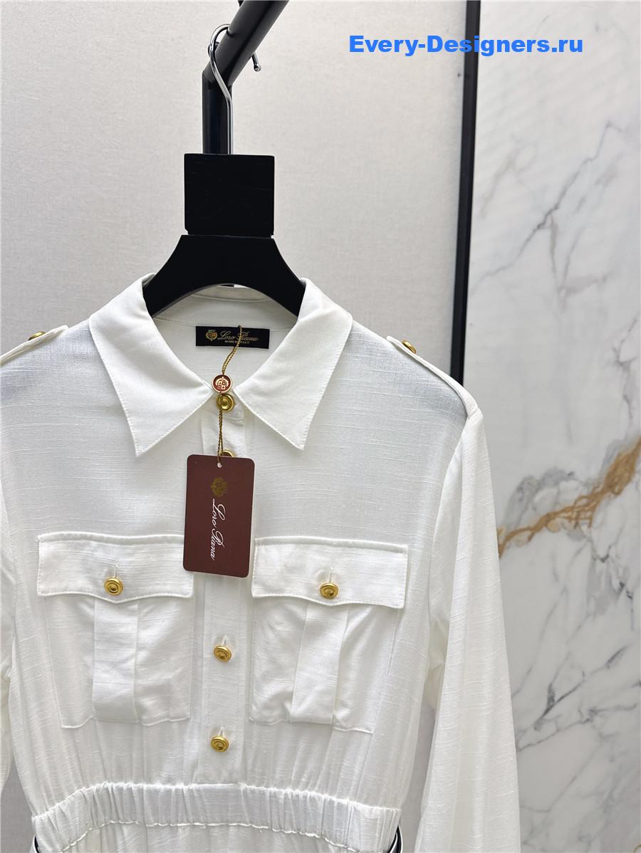 L0r0 P1ana white shirt dress