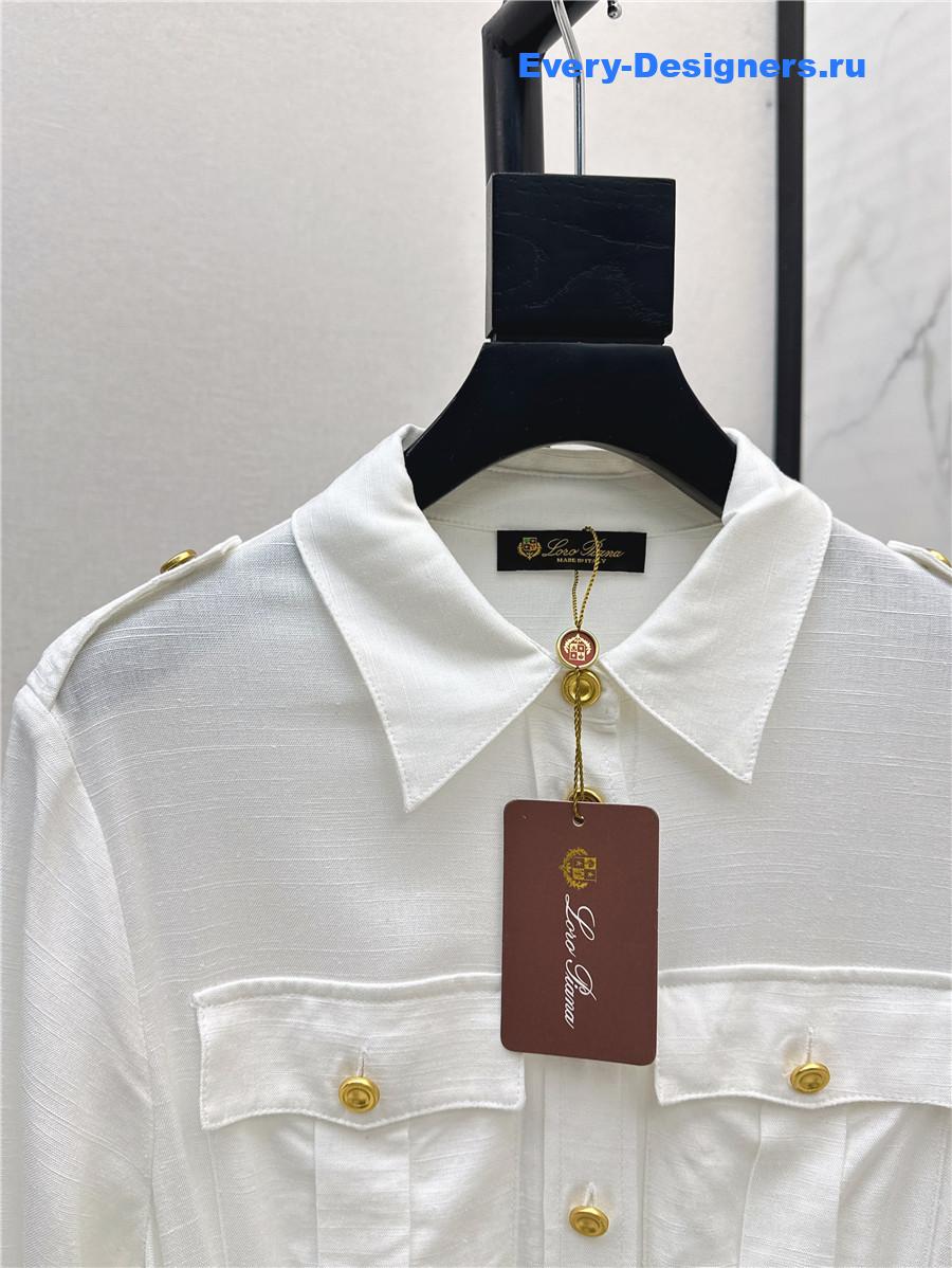 L0r0 P1ana white shirt dress