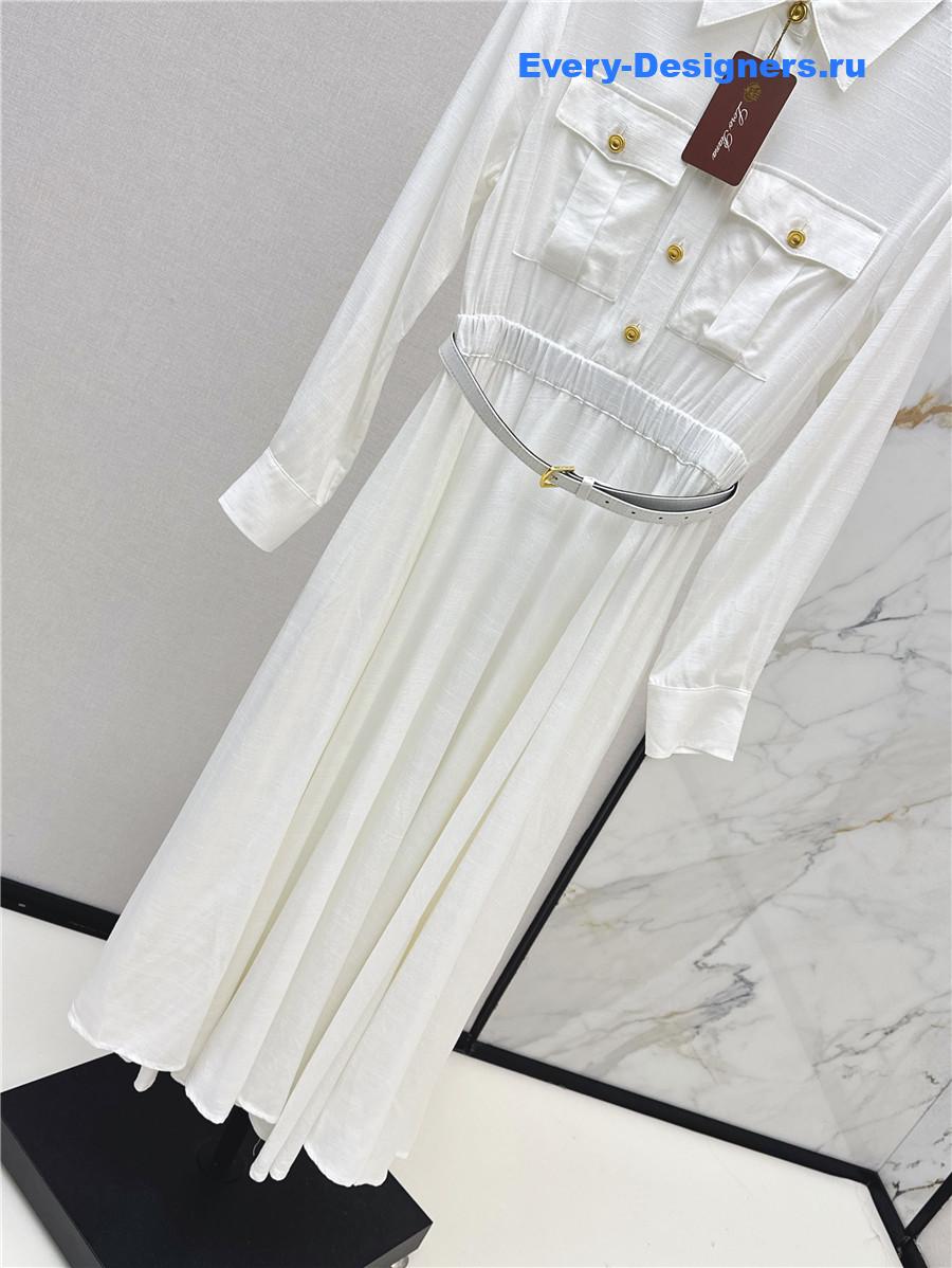 L0r0 P1ana white shirt dress