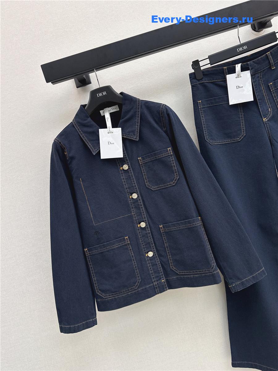 D10r cd lapel denim jacket & straight jeans suit