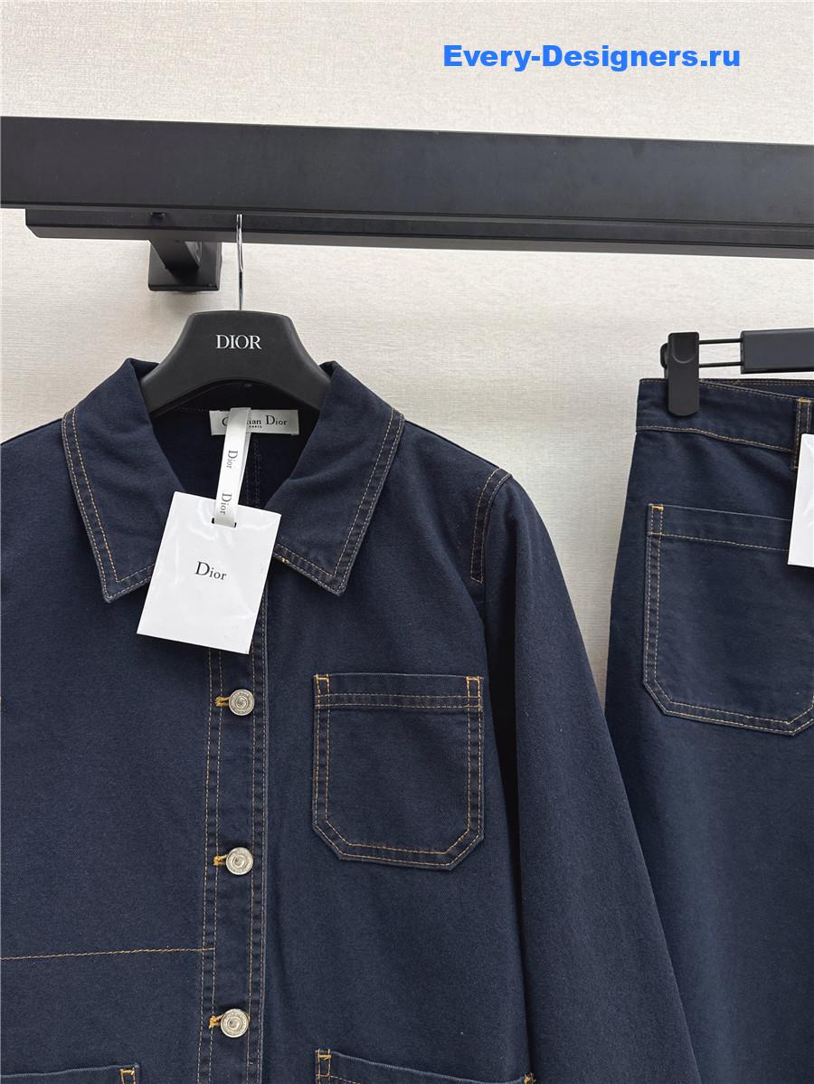 D10r cd lapel denim jacket & straight jeans suit