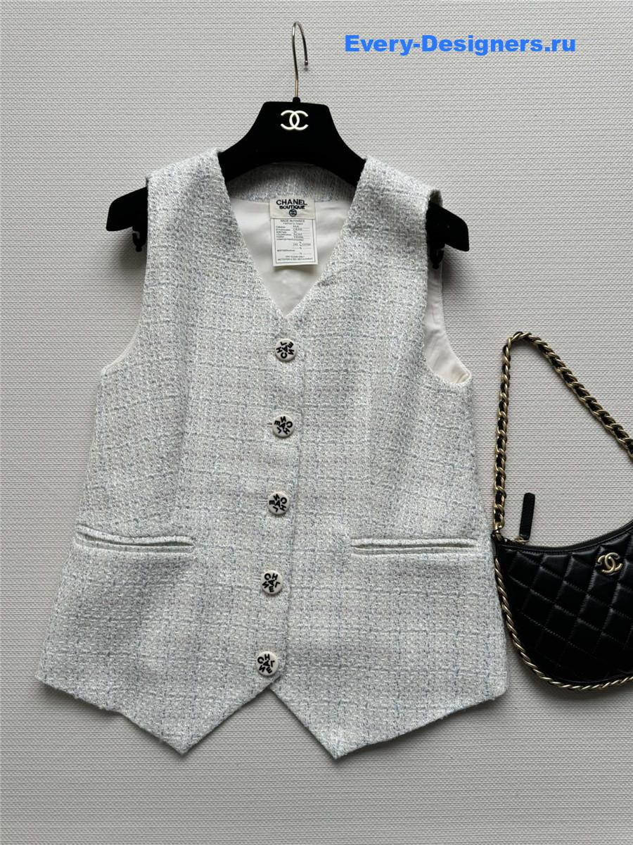 Ch**el button front blazer vest