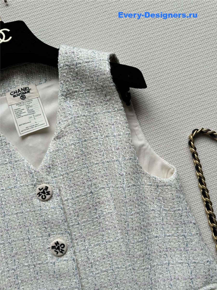 Ch**el button front blazer vest