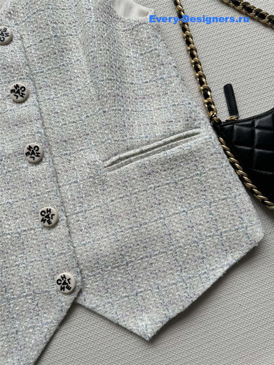 Ch**el button front blazer vest