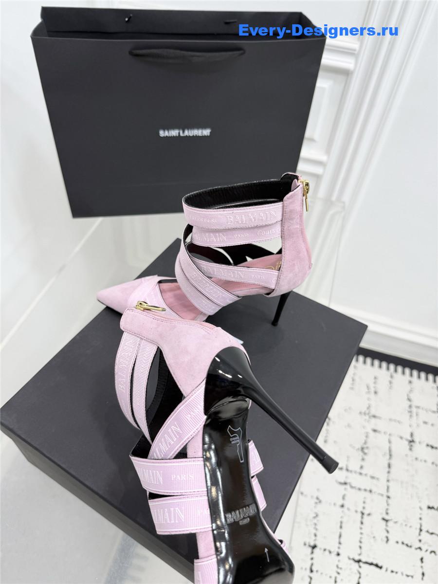 Balmain Pink Ribbon Pumps