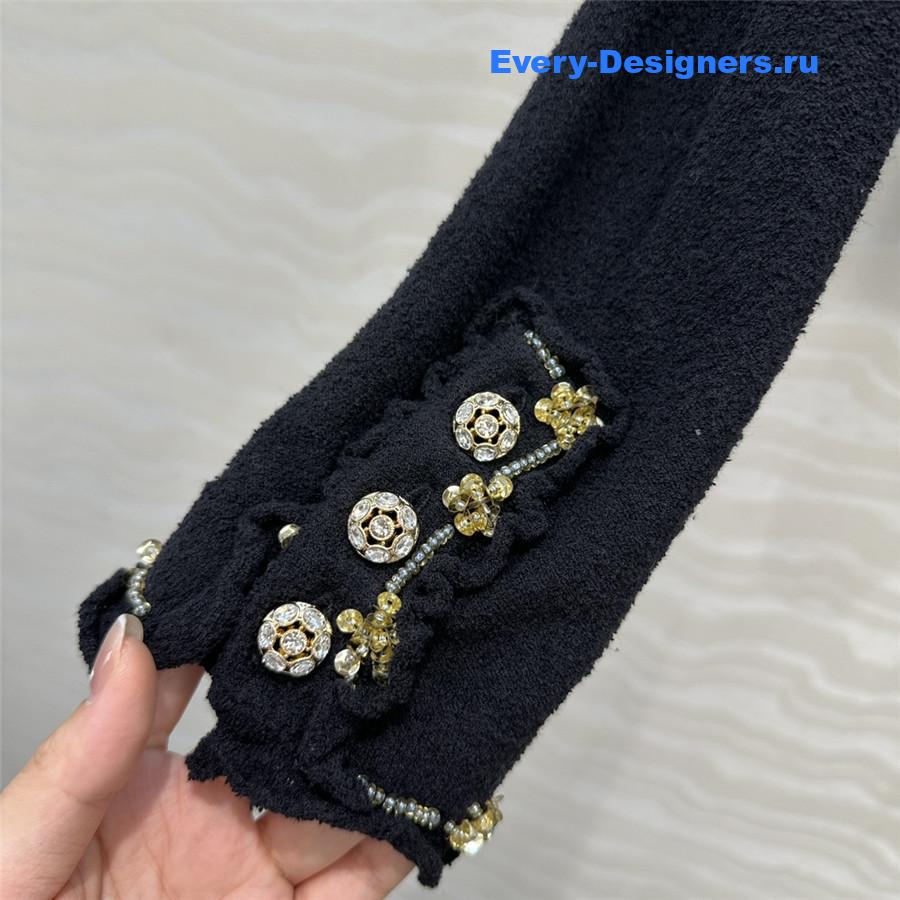 Ch**el ruffled lace knitted v-neck cardigan